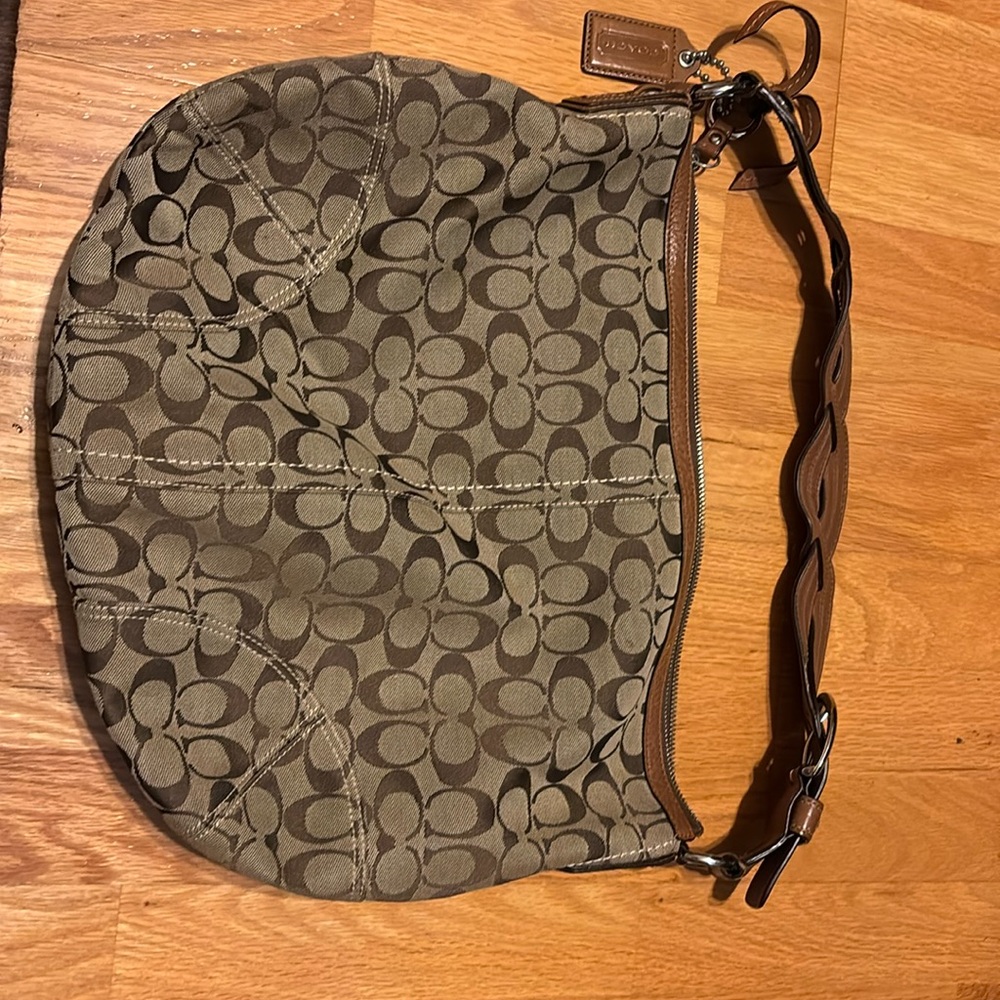 Coach braided-strap purse